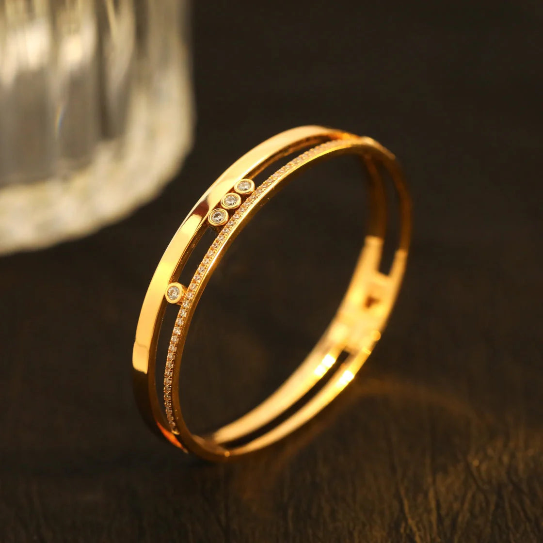[Stellar Jewelry]Move Romane Diamond Bangle Bracelet