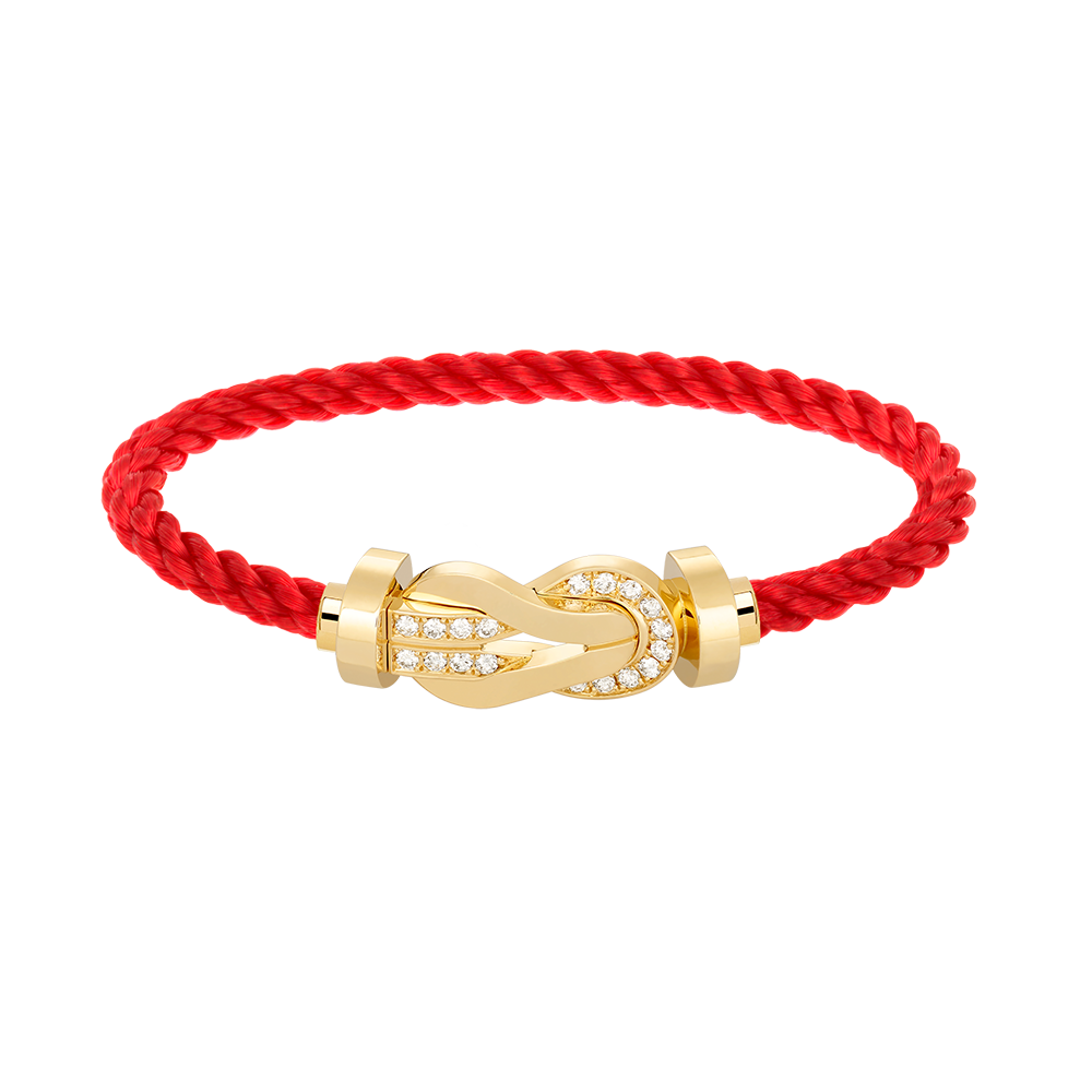 [Stellar Jewelry]CHANCE LARGE 8 FIGURE BUCKLE HALF DIAMOND BRACELET GOLD