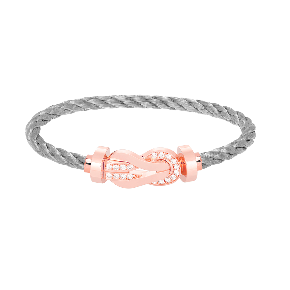 [Stellar Jewelry]CHANCE LARGE 8 FIGURE BUCKLE HALF DIAMOND BRACELET ROSE GOLD