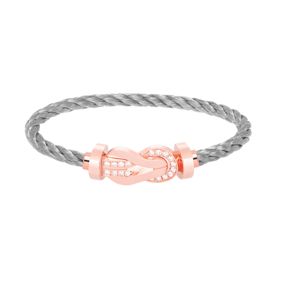 [Stellar Jewelry]CHANCE LARGE 8 FIGURE BUCKLE HALF DIAMOND BRACELET ROSE GOLD