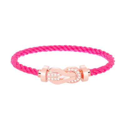 [Stellar Jewelry]CHANCE LARGE 8 FIGURE BUCKLE HALF DIAMOND BRACELET ROSE GOLD