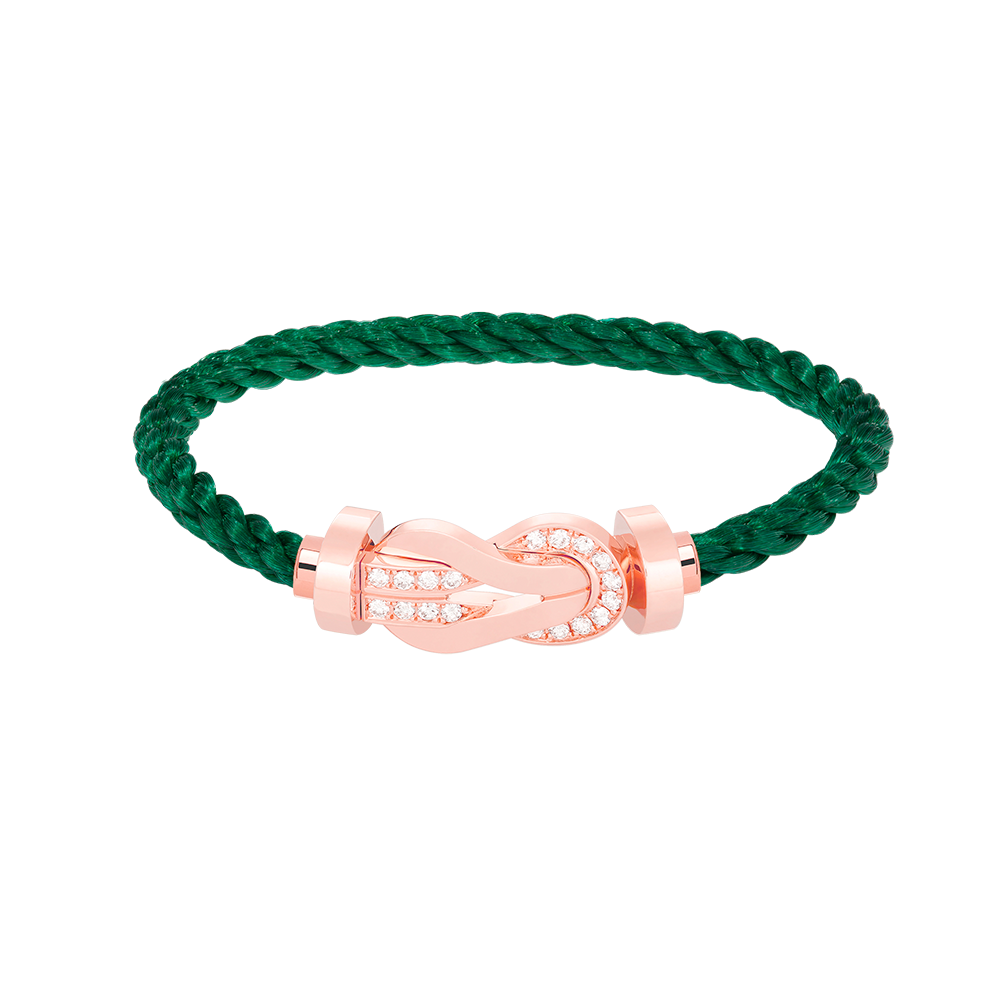 [Stellar Jewelry]CHANCE LARGE 8 FIGURE BUCKLE HALF DIAMOND BRACELET ROSE GOLD