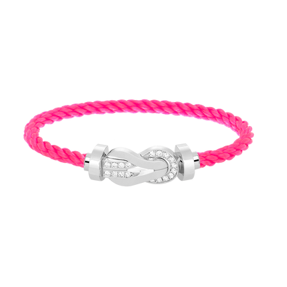 [Stellar Jewelry]CHANCE LARGE 8 FIGURE BUCKLE HALF DIAMOND BRACELET SILVER
