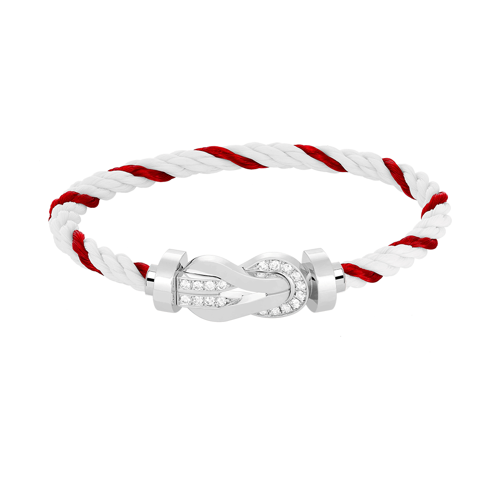 [Stellar Jewelry]CHANCE LARGE 8 FIGURE BUCKLE HALF DIAMOND BRACELET SILVER