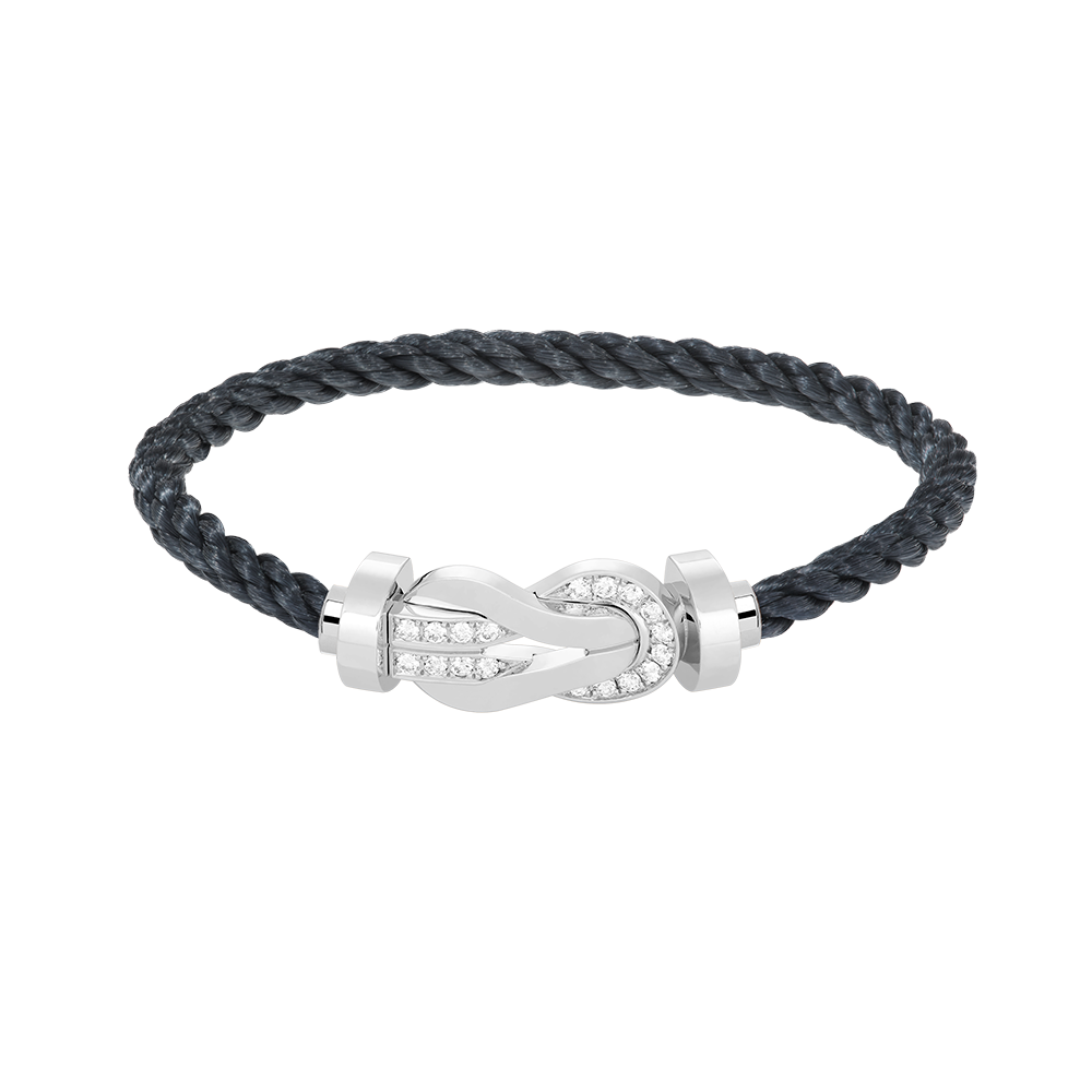 [Stellar Jewelry]CHANCE LARGE 8 FIGURE BUCKLE HALF DIAMOND BRACELET SILVER