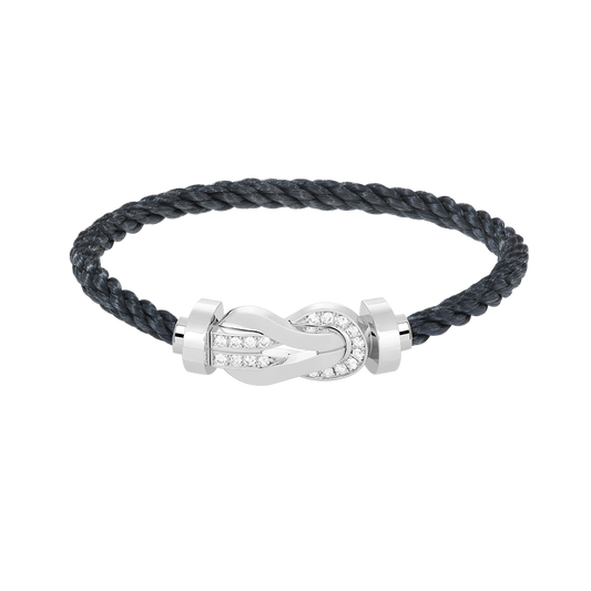 [Stellar Jewelry]CHANCE LARGE 8 FIGURE BUCKLE HALF DIAMOND BRACELET SILVER