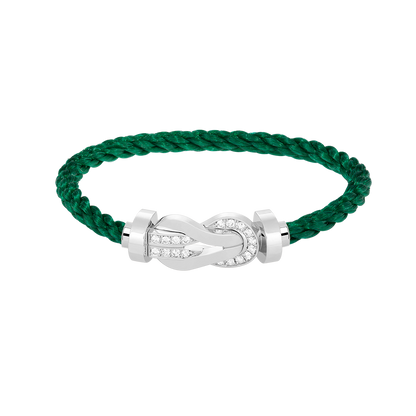 [Stellar Jewelry]CHANCE LARGE 8 FIGURE BUCKLE HALF DIAMOND BRACELET SILVER