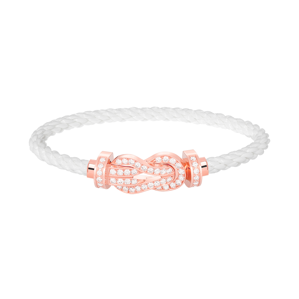 [Stellar Jewelry]CHANCE LARGE 8 FIGURE BUCKLE FULL DIAMOND BRACELET ROSE GOLD