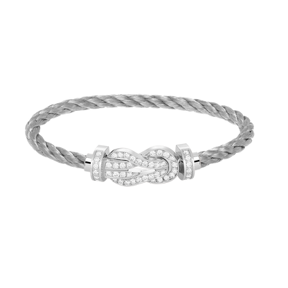 [Stellar Jewelry]CHANCE LARGE 8 FIGURE BUCKLE FULL DIAMOND BRACELET SILVER