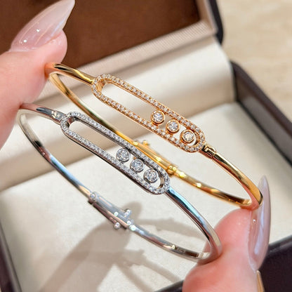 [Stellar Jewelry]Move Pavé Diamond Bangle Bracelet M
