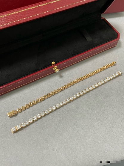[Stellar Jewelry]TENNIS BRACELET WITH FULL DIAMOND SETTING