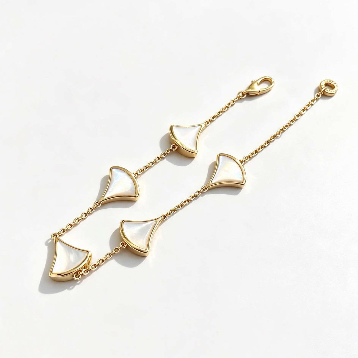 [Stellar Jewelry]5-Motif White Mother-of-Pearl Bracelet