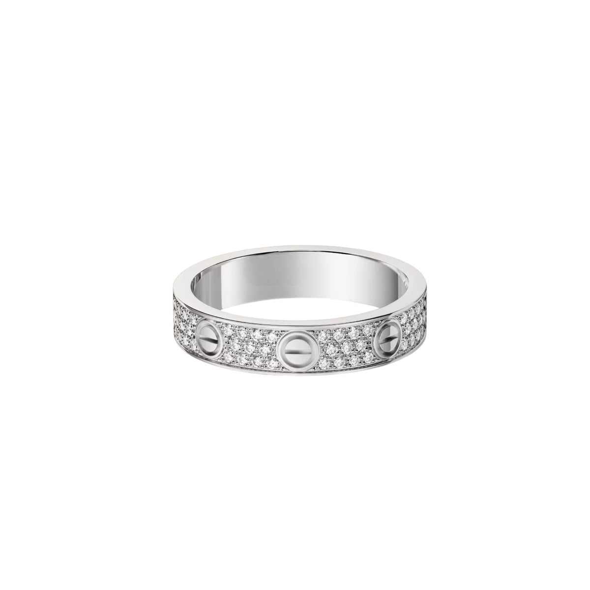 [Stellar Jewelry]LOVE RING 4.0MM DIAMOND PAVED
