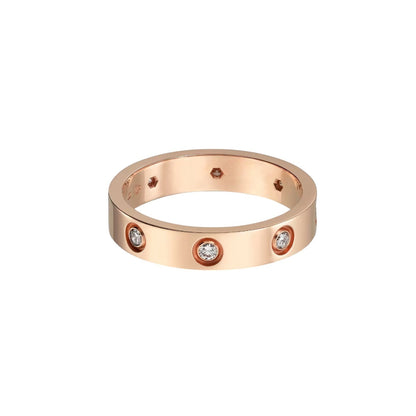 [Stellar Jewelry]LOVE 4MM 8 DIAMOND RING