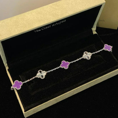 [Stellar Jewelry] CLOVER 5 MOTIF VIOLET BRACELET COLLECTION
