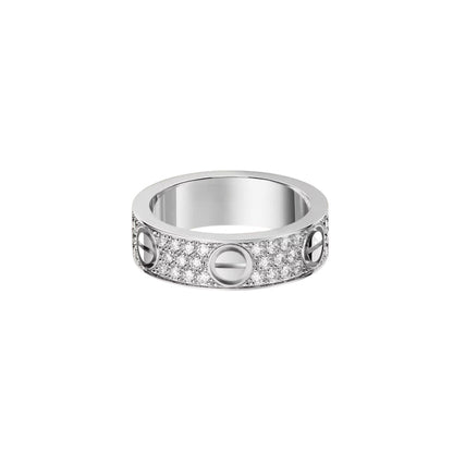 [Stellar Jewelry]LOVE RING 5.5MM DIAMONDS PAVED