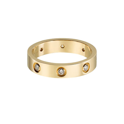 [Stellar Jewelry]LOVE 4MM 8 DIAMOND RING