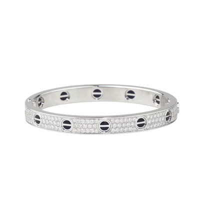 [Stellar Jewelry]LOVE BRACELET 6.1MM DIAMOND-PAVED CERAMIC