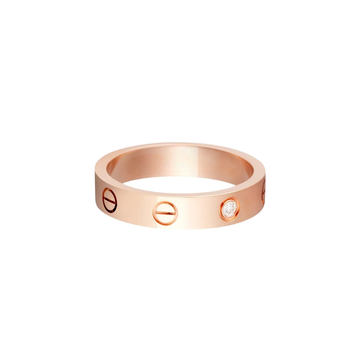 [Stellar Jewelry]LOVE 4MM 1 DIAMOND RING