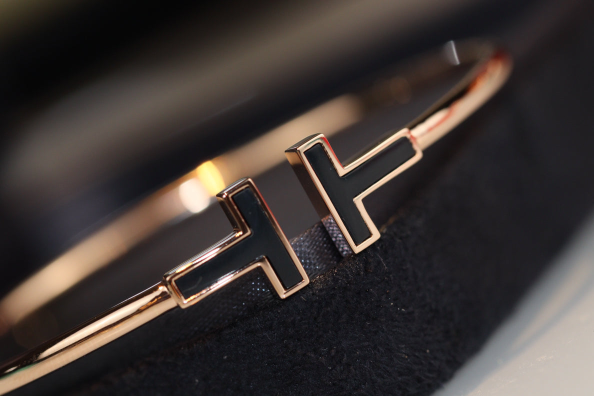 [Stellar jewels]T BRACELET 1.8MM ONYX PINK GOLD