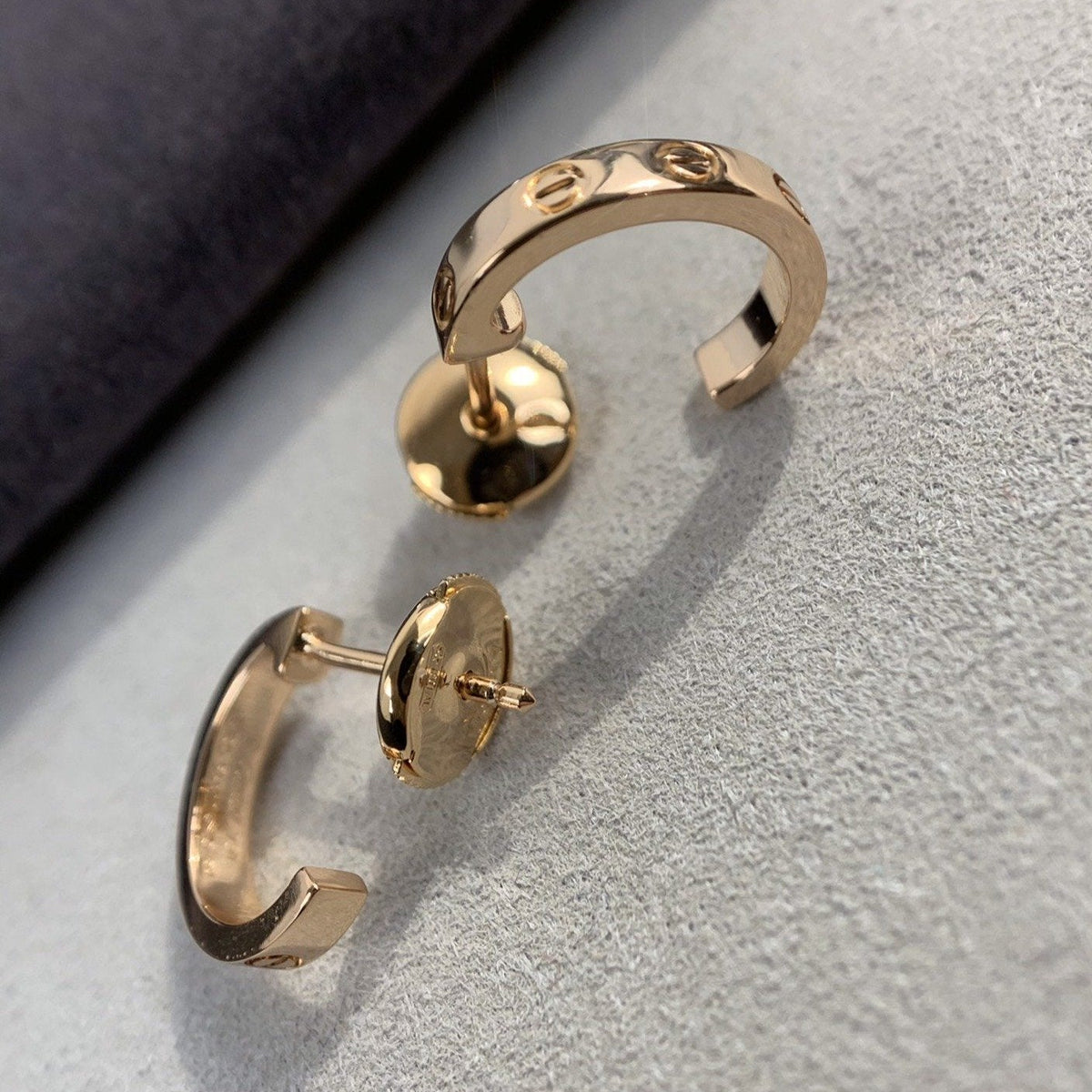 [Stellar Jewelry]LOVE EARRINGS 2.65MM PINK GOLD