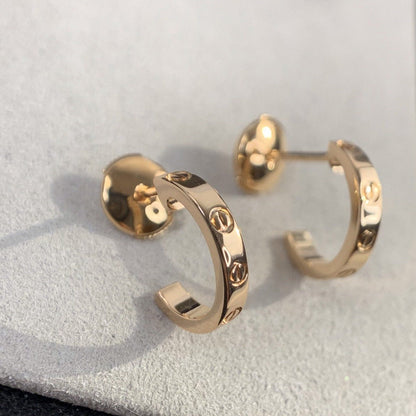 [Stellar Jewelry]LOVE EARRINGS 2.65MM PINK GOLD