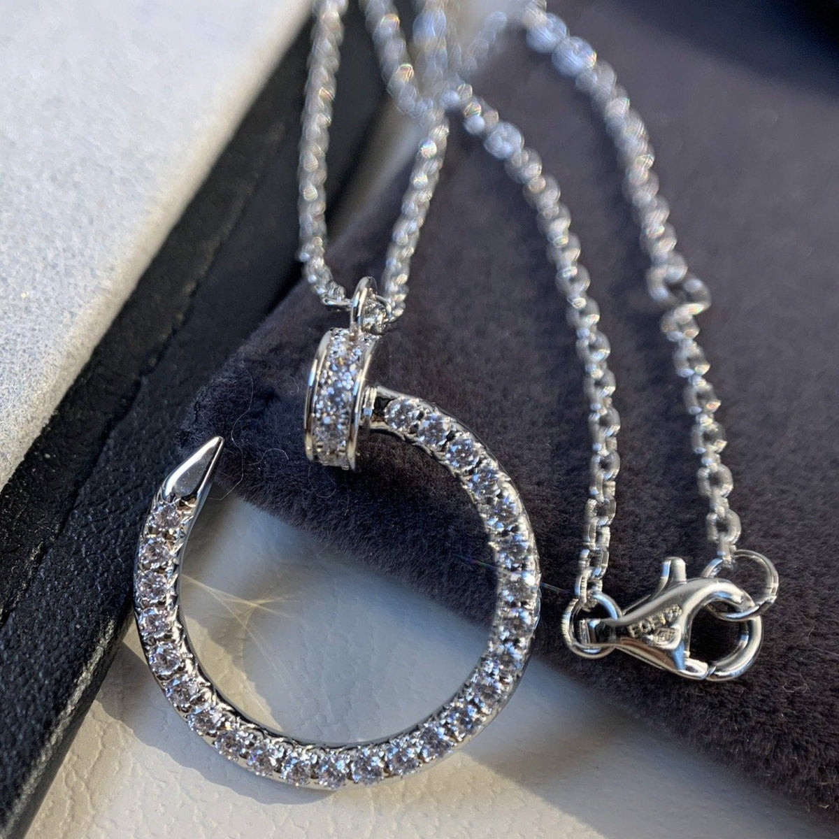 [Stellar Jewelry]JUSTE NECKLACE SILVER DIAMONDS