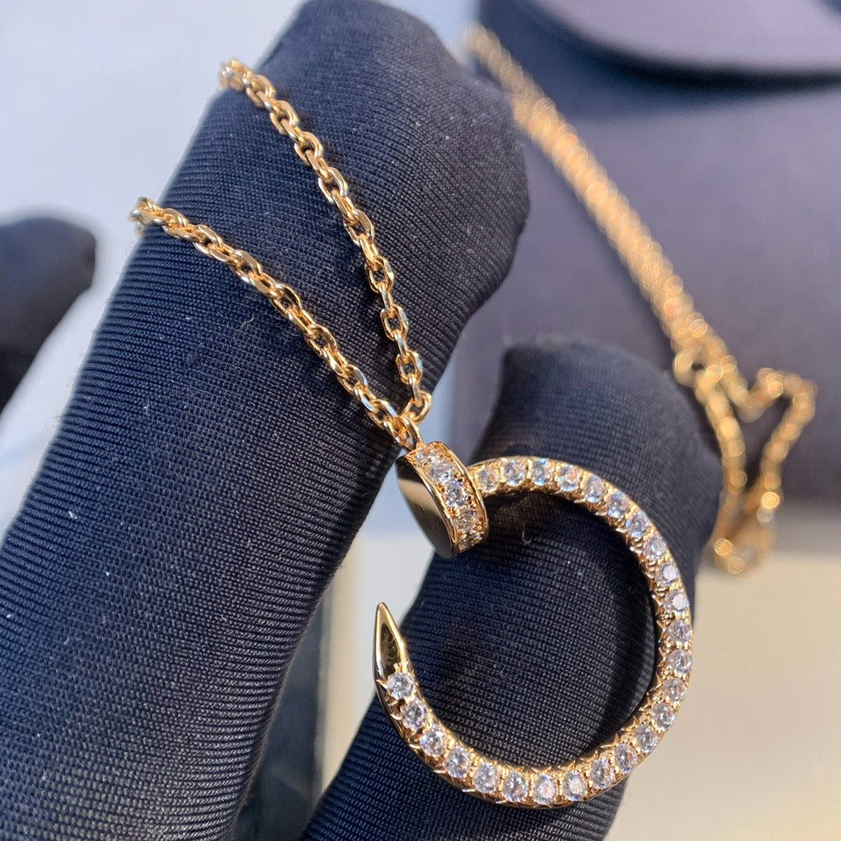 [Stellar Jewelry]JUSTE NECKLACE PINK GOLD DIAMONDS
