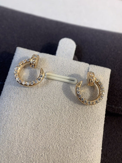 [Stellar Jewelry]JUSTE EARRINGS GOLD DIAMONDS