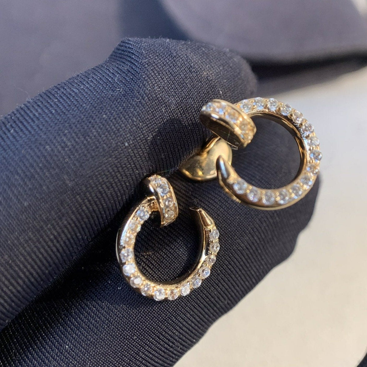 [Stellar Jewelry]JUSTE EARRINGS GOLD DIAMONDS