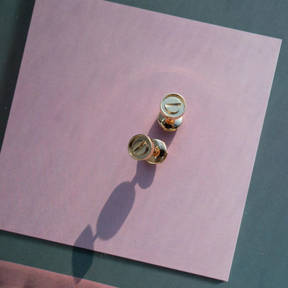 [Stellar Jewelry]LOVE EARRINGS PINK GOLD 10MM