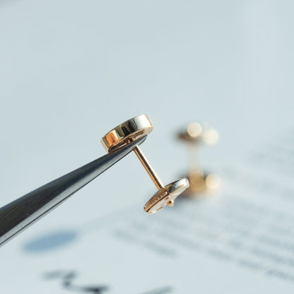 [Stellar Jewelry]LOVE EARRINGS PINK GOLD 10MM