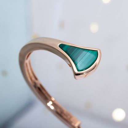 [Stellar Jewelry]DREAM BRACELET OPEN MALACHITE PINK GOLD