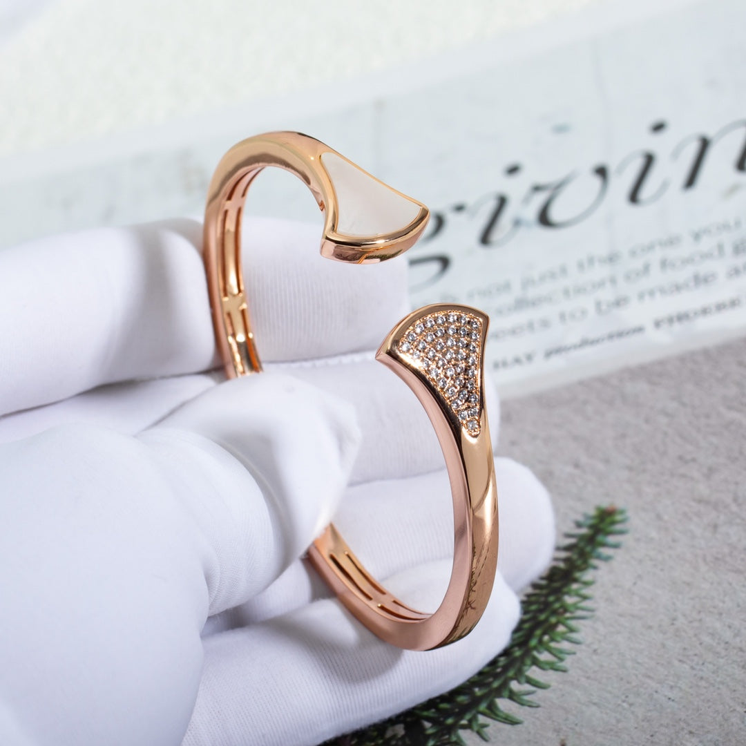 [Stellar Jewelry]DREAM BRACELET OPEN PINK GOLD MOP DIAMOND