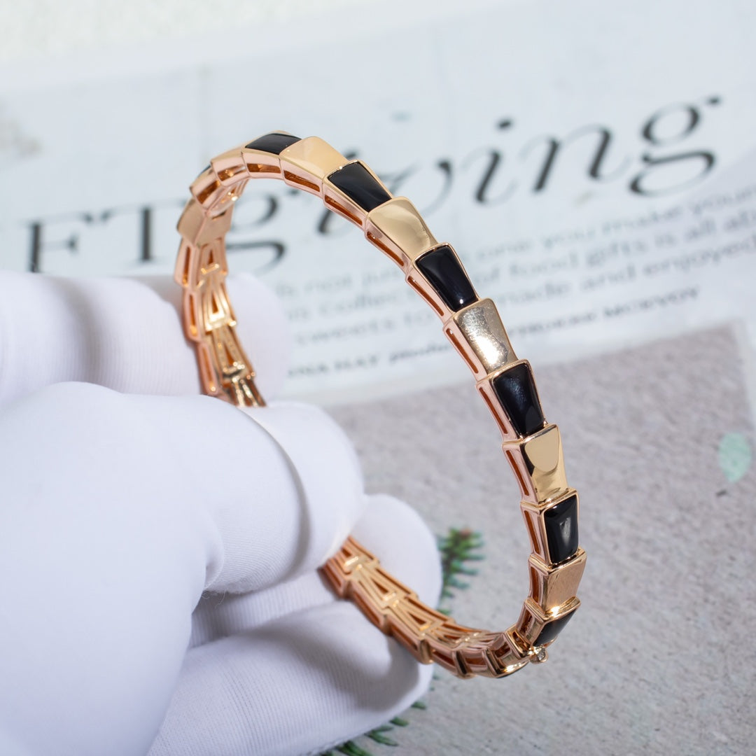 [Stellar Jewelry]SERPENTI BRACELET PINK GOLD ONYX