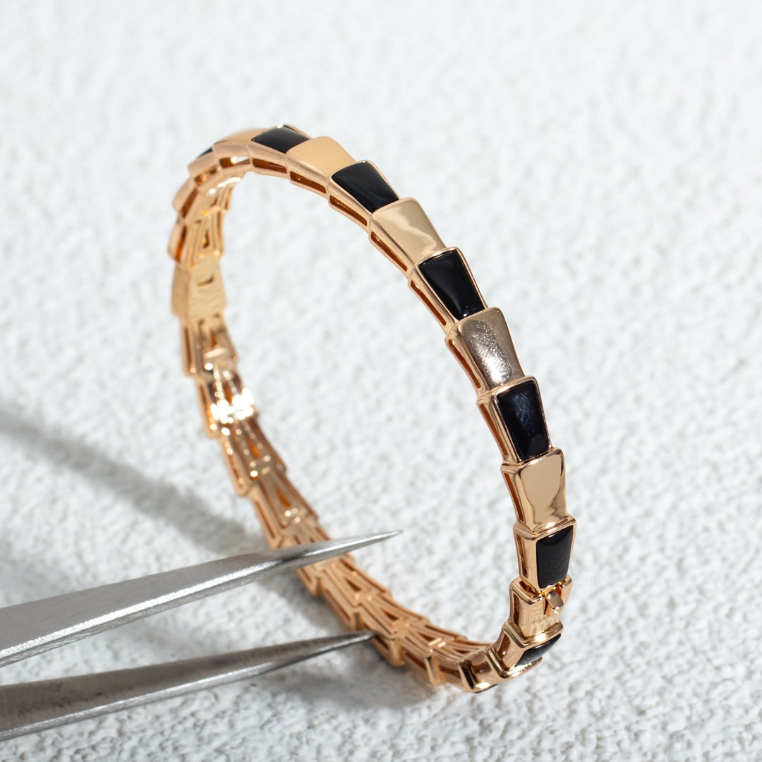 [Stellar Jewelry]SERPENTI BRACELET PINK GOLD ONYX