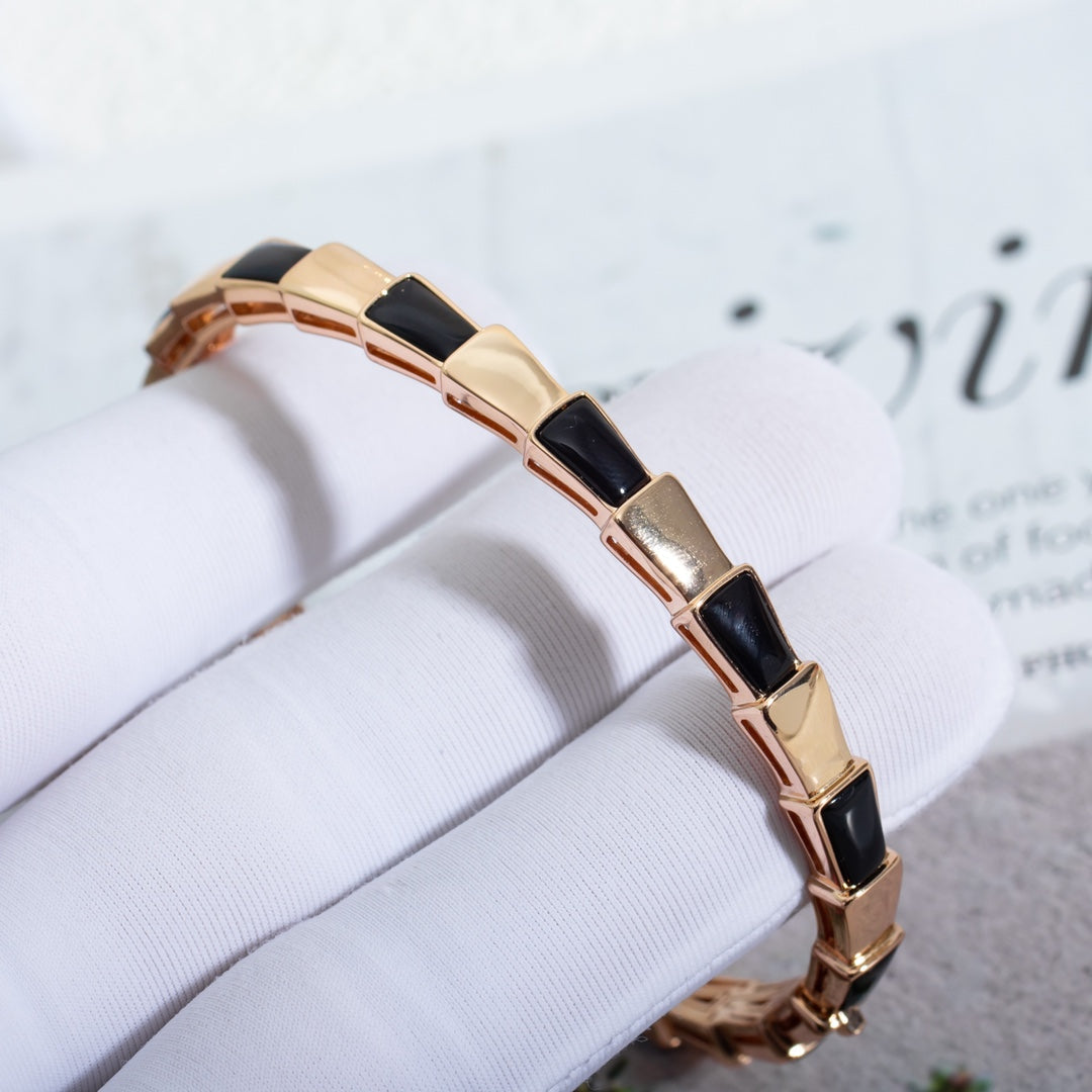 [Stellar Jewelry]SERPENTI BRACELET PINK GOLD ONYX
