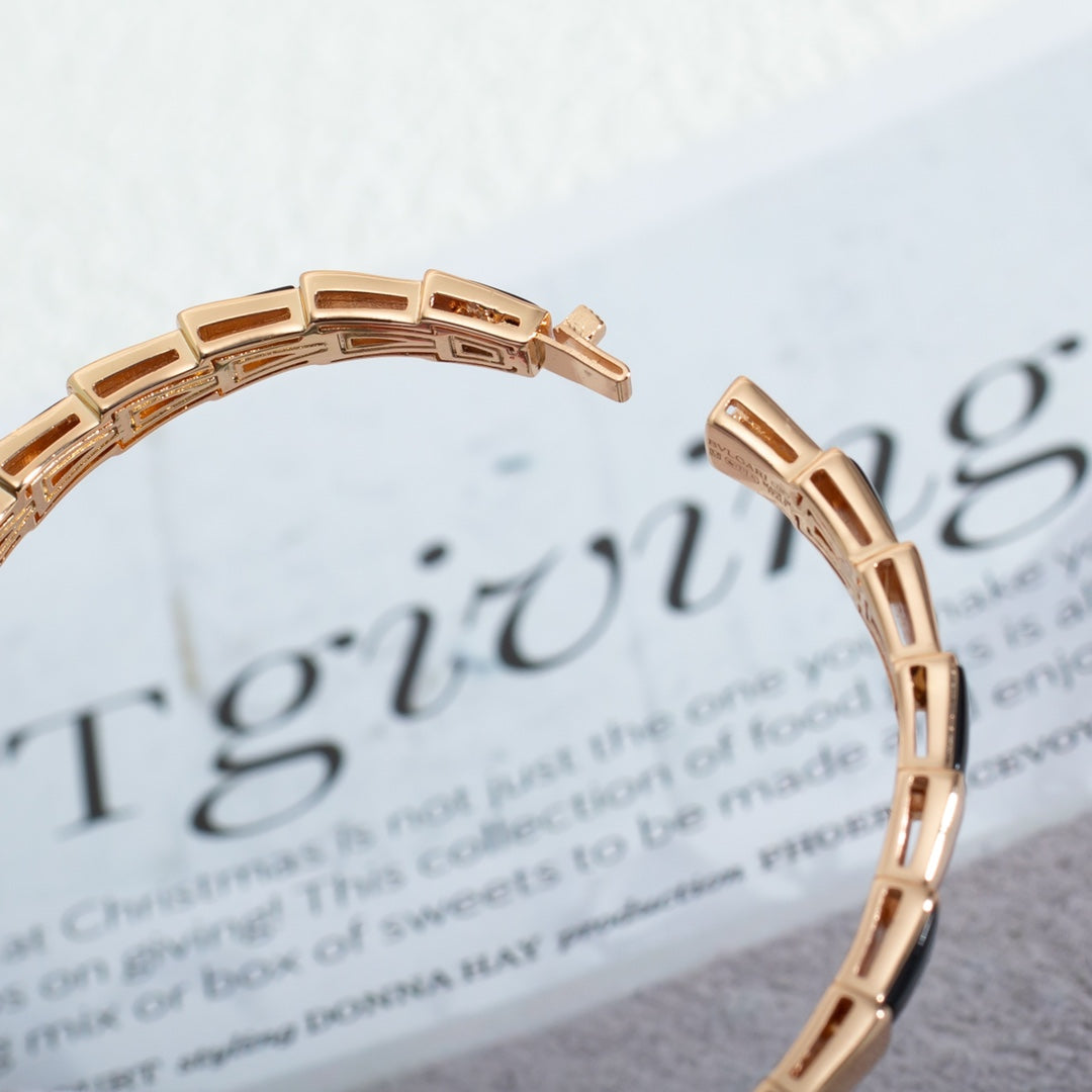 [Stellar Jewelry]SERPENTI BRACELET PINK GOLD ONYX