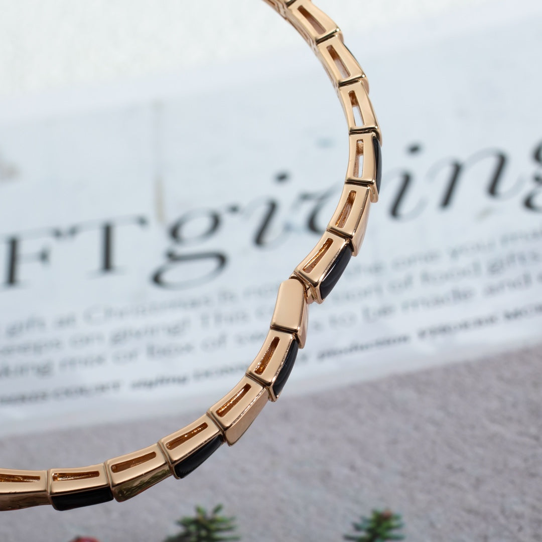 [Stellar Jewelry]SERPENTI BRACELET PINK GOLD ONYX