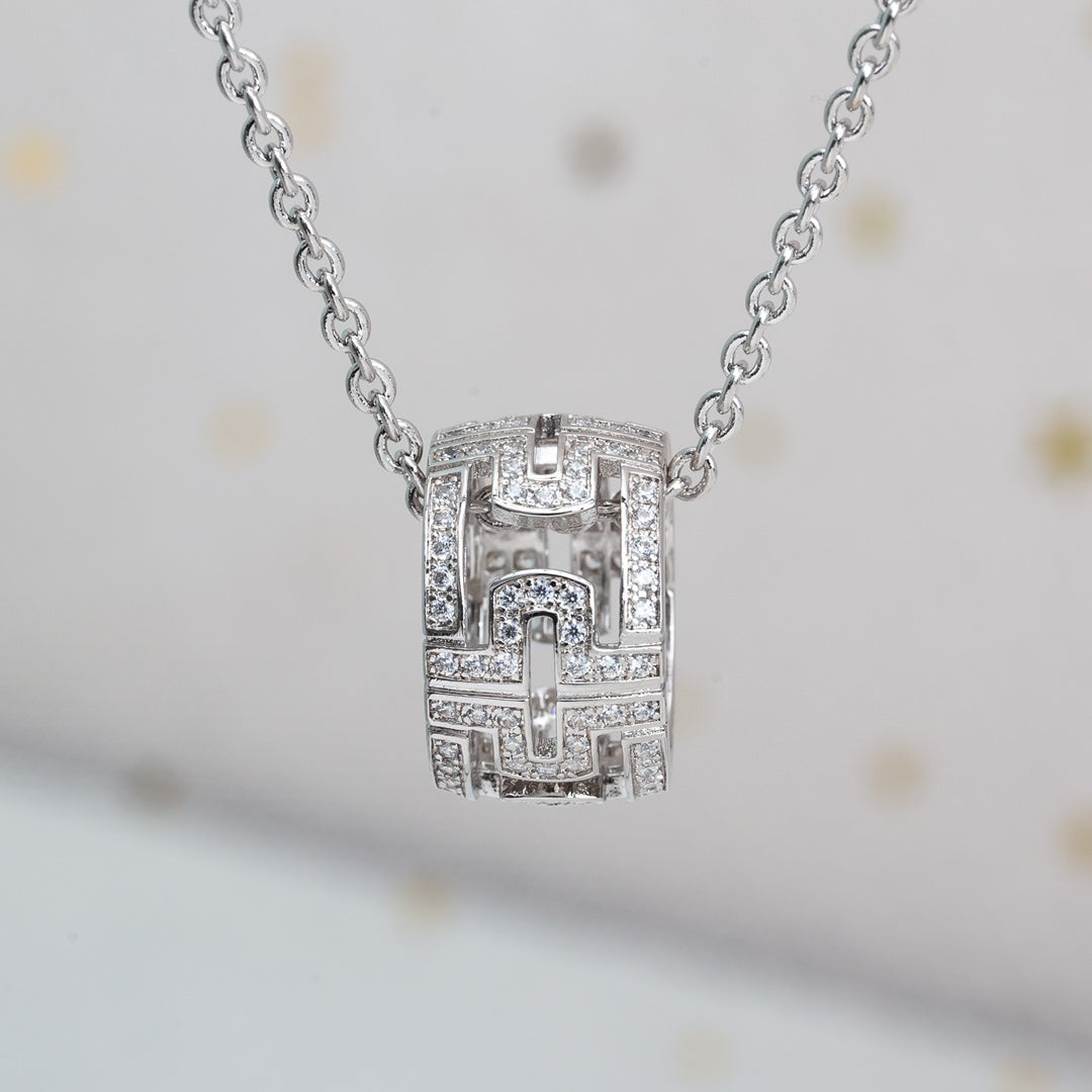 [Stellar Jewelry]PARENTESI NECKLACE SILVER DIAMOND