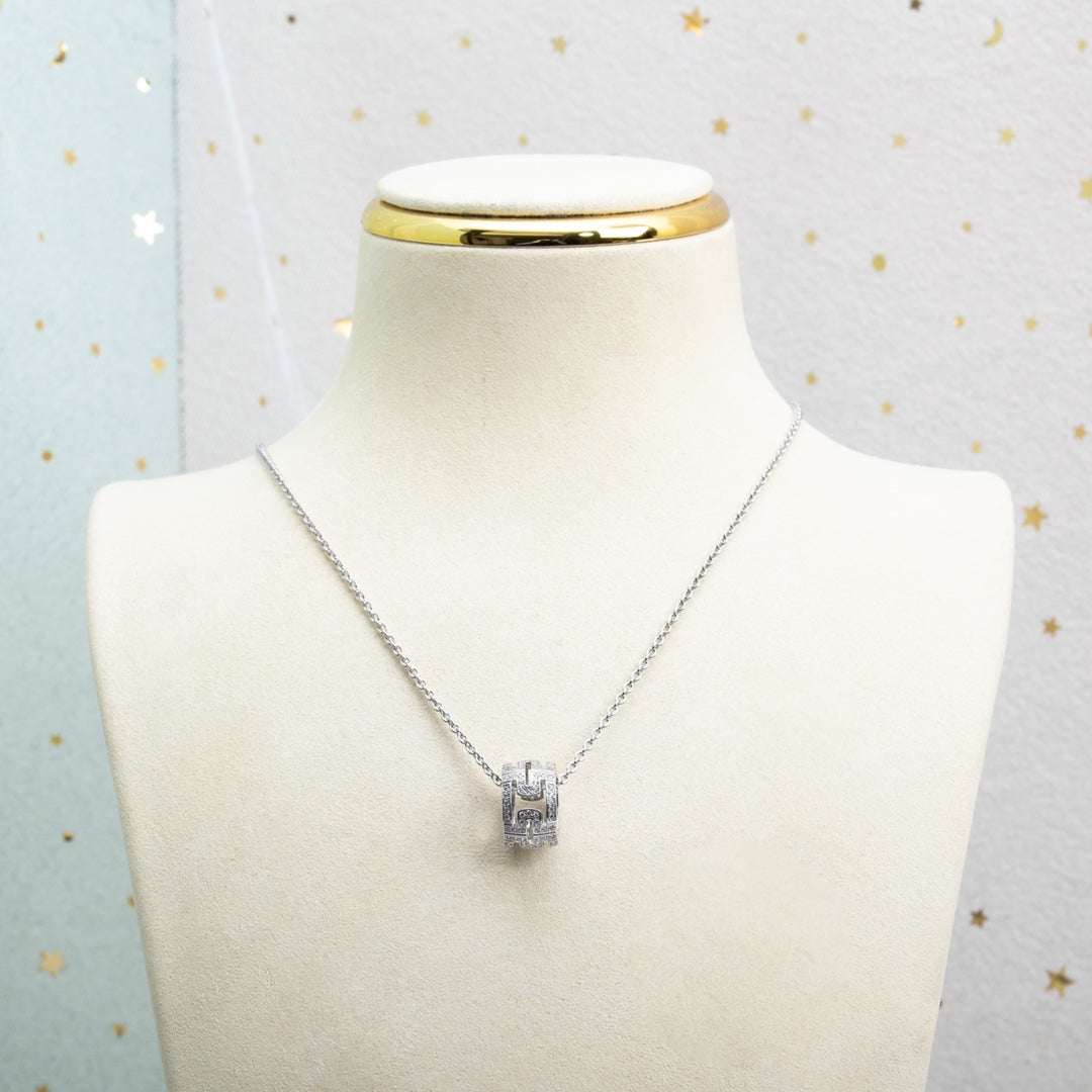 [Stellar Jewelry]PARENTESI NECKLACE SILVER DIAMOND