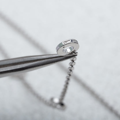 [Stellar Jewelry]PARENTESI NECKLACE SILVER DIAMOND