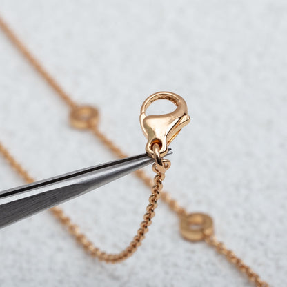 [Stellar Jewelry]PARENTESI NECKLACE PINK GOLD DIAMOND