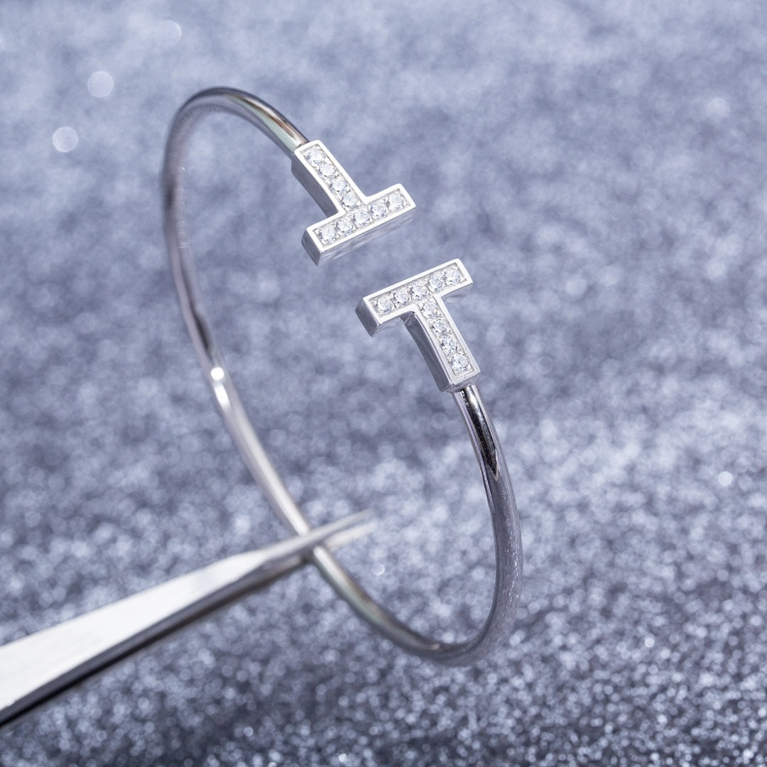 [Stellar jewels]T BRACELET 1.8MM DIAMOND SILVER