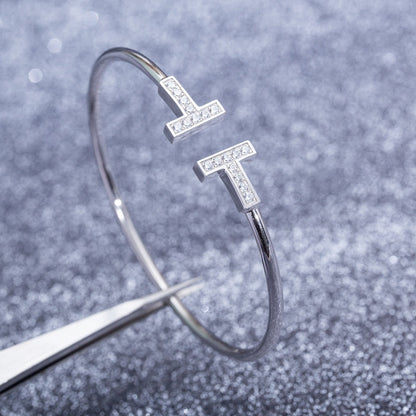 [Stellar jewels]T BRACELET 1.8MM DIAMOND SILVER
