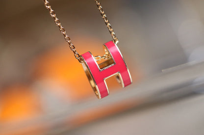 [Stellar Jewelry]POP H PEDANT PINK GOLD
