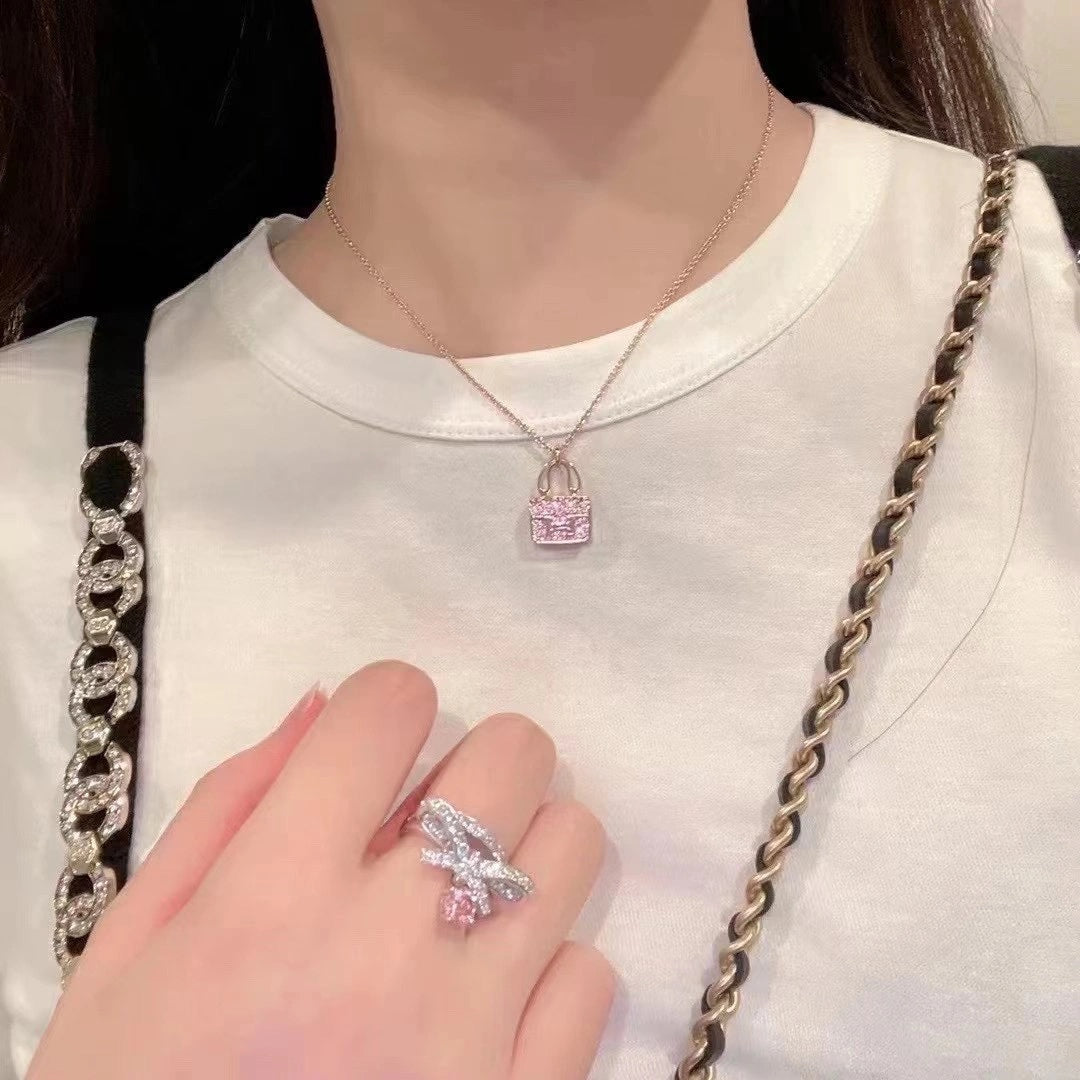 [Stellar Jewelry]CONSTANCE PEDANT PURPLE DIAMOND NECKLACE