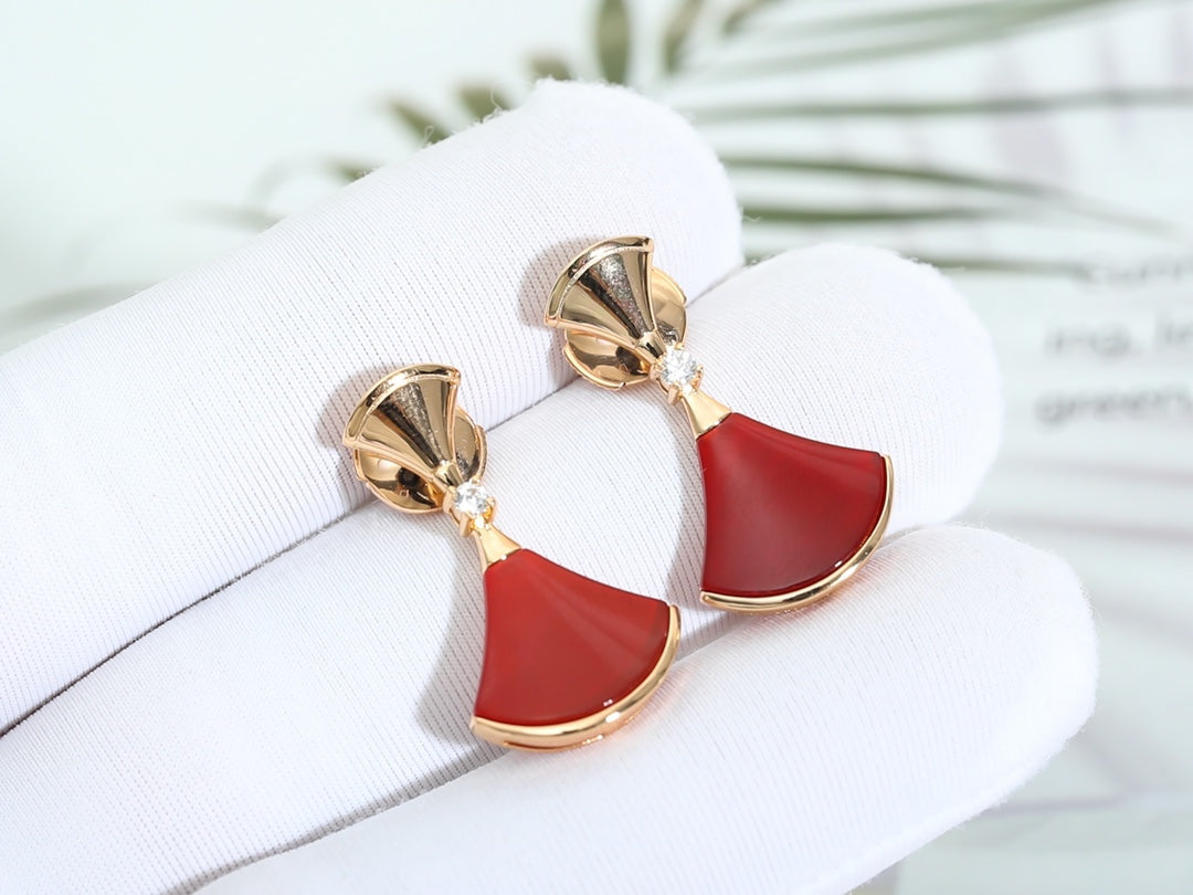 [Stellar Jewelry]DREAM Carnelian PINK GOLD EARRINGS