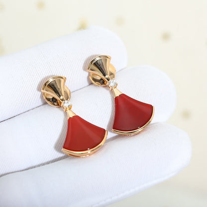 [Stellar Jewelry]DREAM Carnelian PINK GOLD EARRINGS