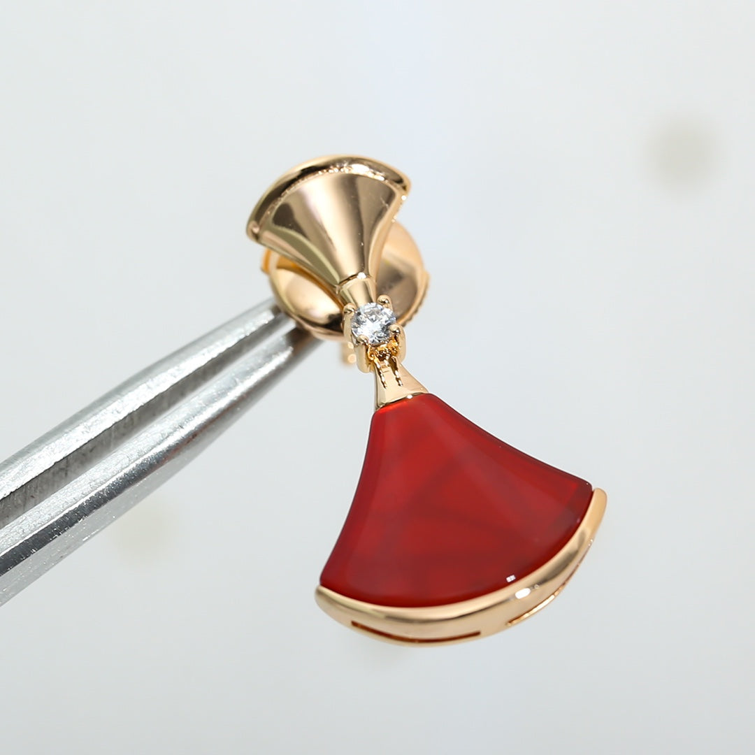 [Stellar Jewelry]DREAM Carnelian PINK GOLD EARRINGS